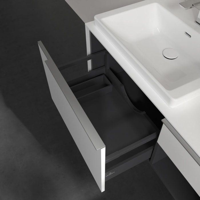 Villeroy & Boch Subway 3.0 Waschtischunterschrank 100,1 cm, 2 Auszüge und Regal rechts, ohne LED-Beleuchtung