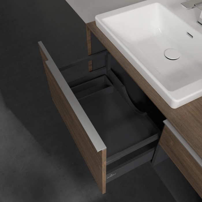 Villeroy & Boch Subway 3.0 Waschtischunterschrank 100,1 cm, 2 Auszüge und Regal rechts, ohne LED-Beleuchtung