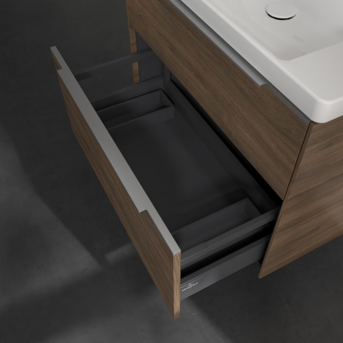 Villeroy & Boch Subway 3.0 Waschtischunterschrank 77,2 cm, 2 Auszüge, mit LED-Beleuchtung