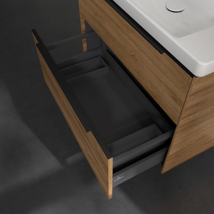 Villeroy & Boch Subway 3.0 Waschtischunterschrank 77,2 cm, 2 Auszüge, mit LED-Beleuchtung