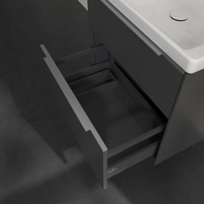 Villeroy & Boch Subway 3.0 Waschtischunterschrank 62,2 cm, 2 Auszüge, mit LED-Beleuchtung