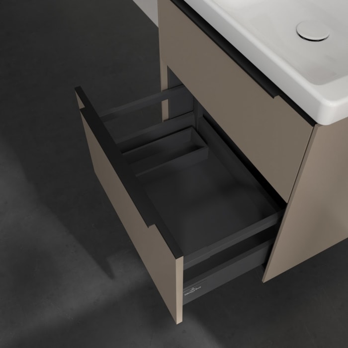 Villeroy & Boch Subway 3.0 Waschtischunterschrank 57,2 cm, 2 Auszüge, mit LED-Beleuchtung