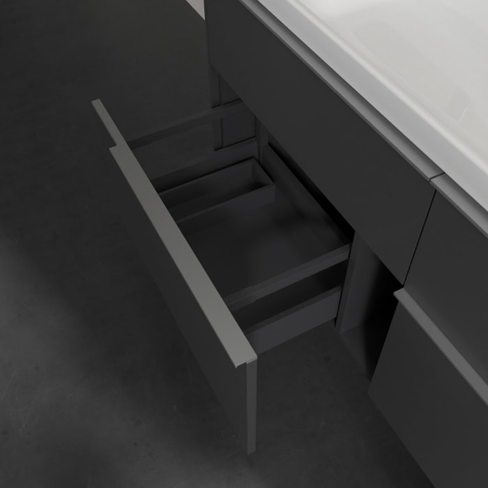 Villeroy & Boch Subway 3.0 Waschtischunterschrank 127,2 cm, 4 Auszüge, mit LED-Beleuchtung