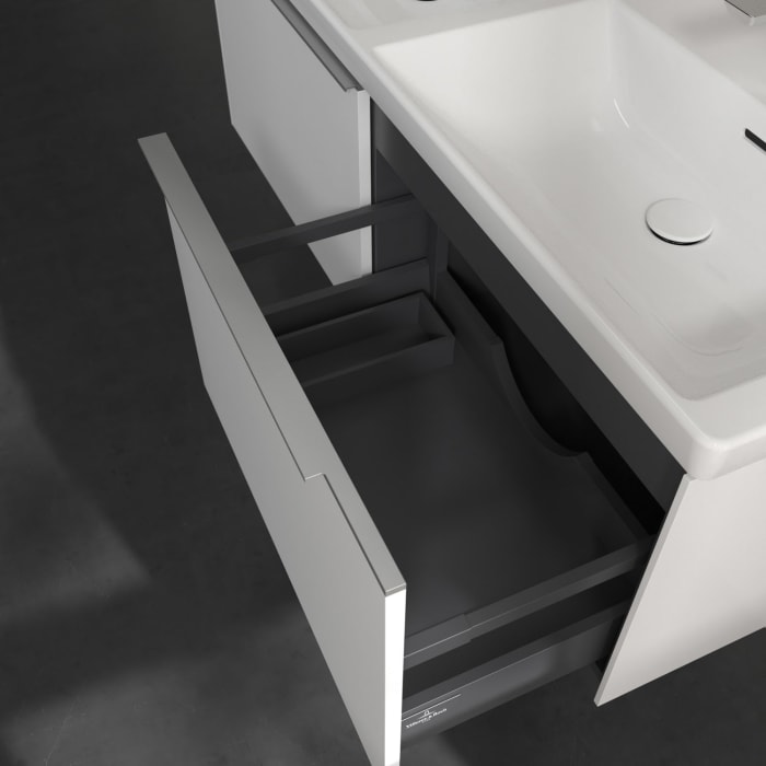Villeroy & Boch Subway 3.0 Waschtischunterschrank 127,2 cm, 2 Auszüge, ohne LED-Beleuchtung, für Doppel-Waschtisch