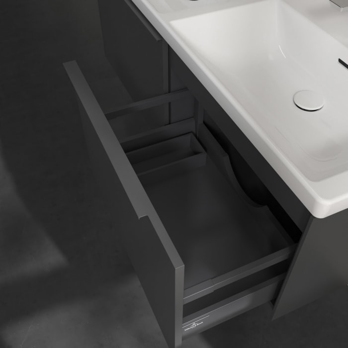 Villeroy & Boch Subway 3.0 Waschtischunterschrank 127,2 cm, 2 Auszüge, ohne LED-Beleuchtung, für Doppel-Waschtisch