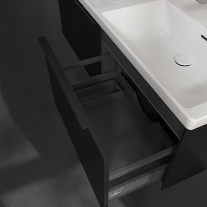 Villeroy & Boch Subway 3.0 Waschtischunterschrank 127,2 cm, 2 Auszüge, mit LED-Beleuchtung, für Doppel-Waschtisch