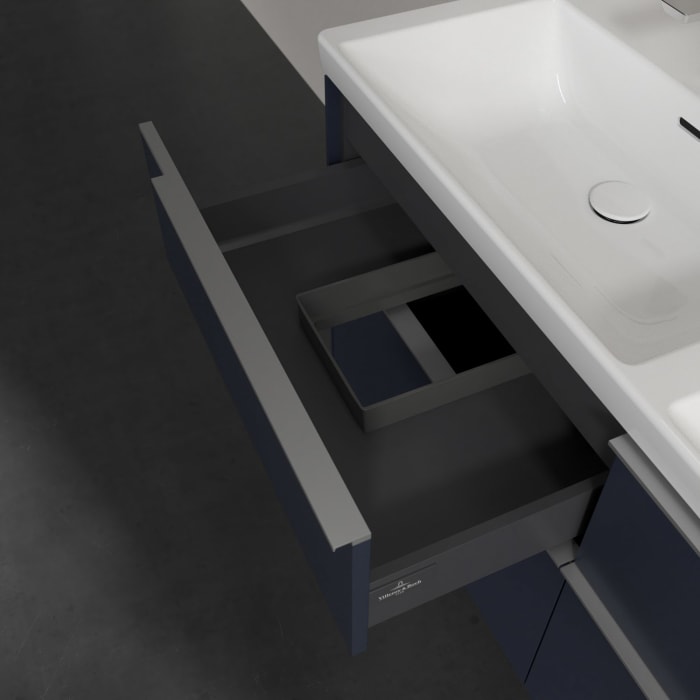 Villeroy & Boch Subway 3.0 Waschtischunterschrank 127,2 cm, 4 Auszüge, ohne LED-Beleuchtung, für Doppel-Waschtisch