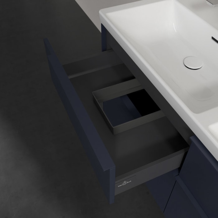 Villeroy & Boch Subway 3.0 Waschtischunterschrank 127,2 cm, 4 Auszüge, ohne LED-Beleuchtung, für Doppel-Waschtisch