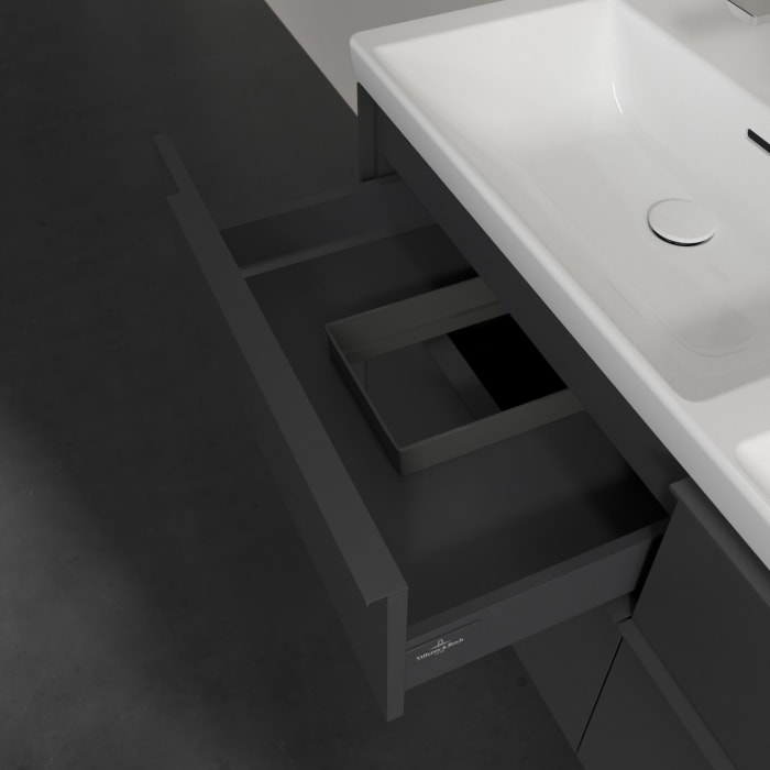 Villeroy & Boch Subway 3.0 Waschtischunterschrank 127,2 cm, 4 Auszüge, ohne LED-Beleuchtung, für Doppel-Waschtisch