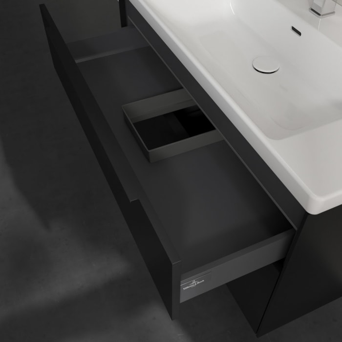 Villeroy & Boch Subway 3.0 Waschtischunterschrank 97,3 cm, 2 Auszüge, mit LED-Beleuchtung