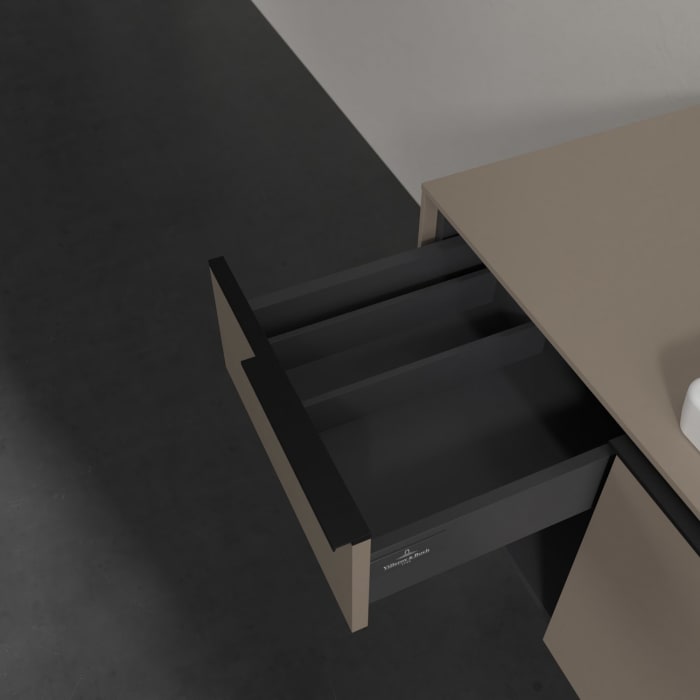 Villeroy & Boch Subway 3.0 Waschtischunterschrank 100,1 cm, 2 Auszüge und Regal links, mit LED-Beleuchtung