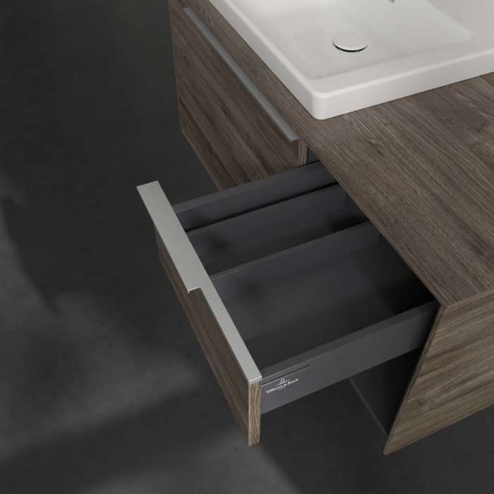 Villeroy & Boch Subway 3.0 Waschtischunterschrank 100,1 cm, 2 Auszüge und Regal rechts, ohne LED-Beleuchtung