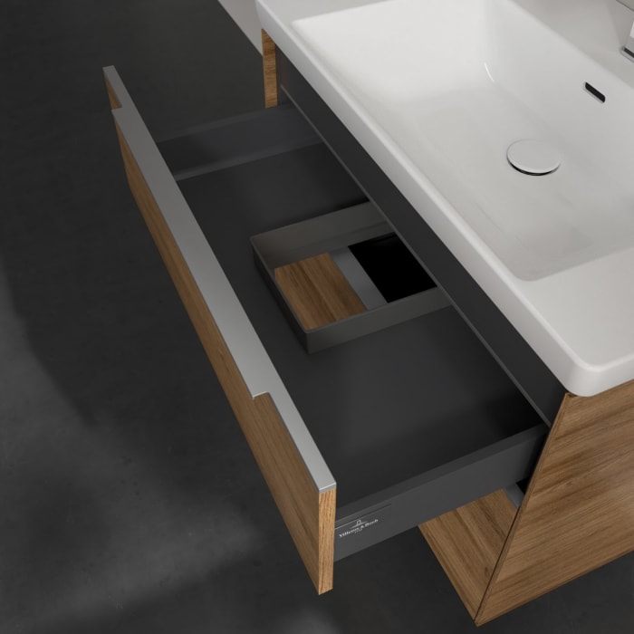 Villeroy & Boch Subway 3.0 Waschtischunterschrank 77,2 cm, 2 Auszüge, mit LED-Beleuchtung