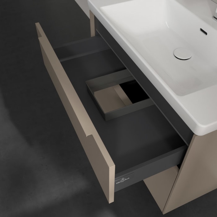 Villeroy & Boch Subway 3.0 Waschtischunterschrank 77,2 cm, 2 Auszüge, mit LED-Beleuchtung