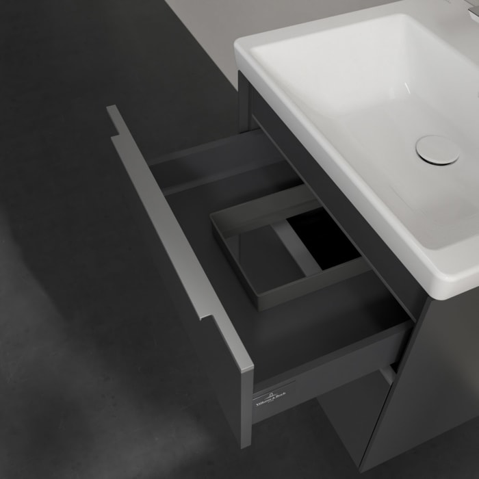 Villeroy & Boch Subway 3.0 Waschtischunterschrank 57,2 cm, 2 Auszüge, mit LED-Beleuchtung