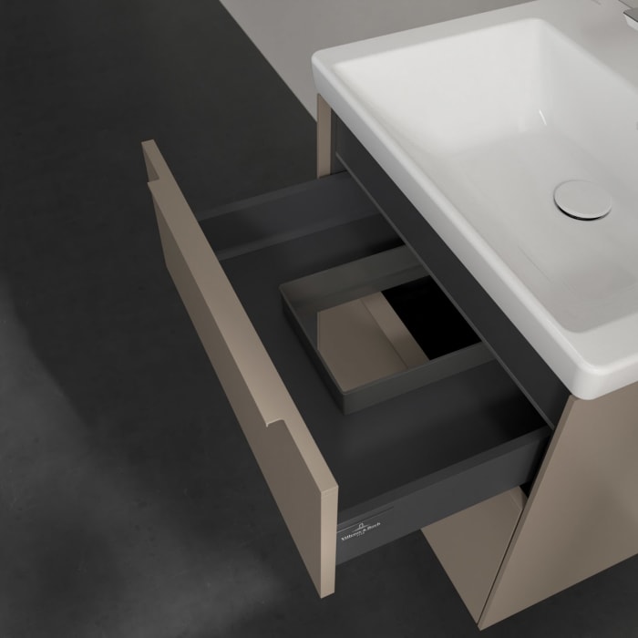 Villeroy & Boch Subway 3.0 Waschtischunterschrank 57,2 cm, 2 Auszüge, mit LED-Beleuchtung