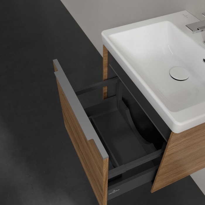 Villeroy & Boch Subway 3.0 Waschtischunterschrank 47,3 cm, 1 Auszug, mit LED-Beleuchtung