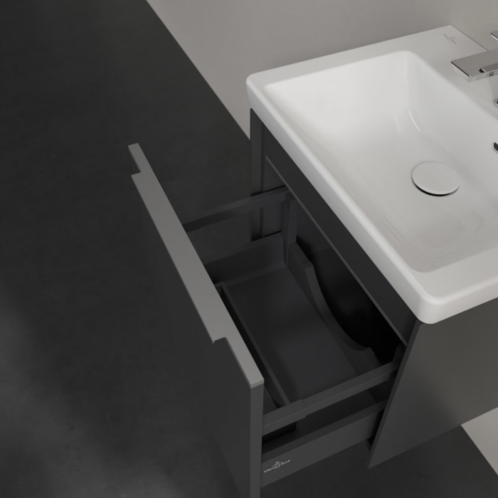 Villeroy & Boch Subway 3.0 Waschtischunterschrank 47,3 cm, 1 Auszug, mit LED-Beleuchtung