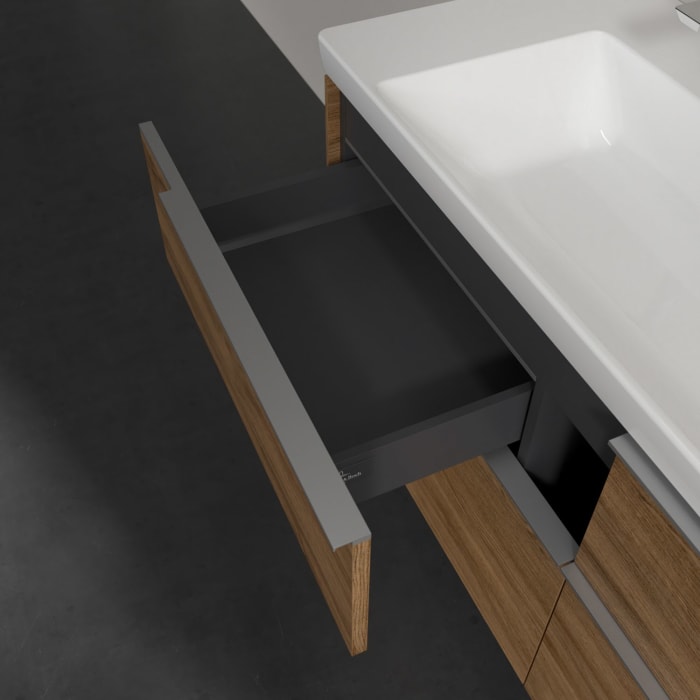 Villeroy & Boch Subway 3.0 Waschtischunterschrank 127,2 cm, 4 Auszüge, mit LED-Beleuchtung