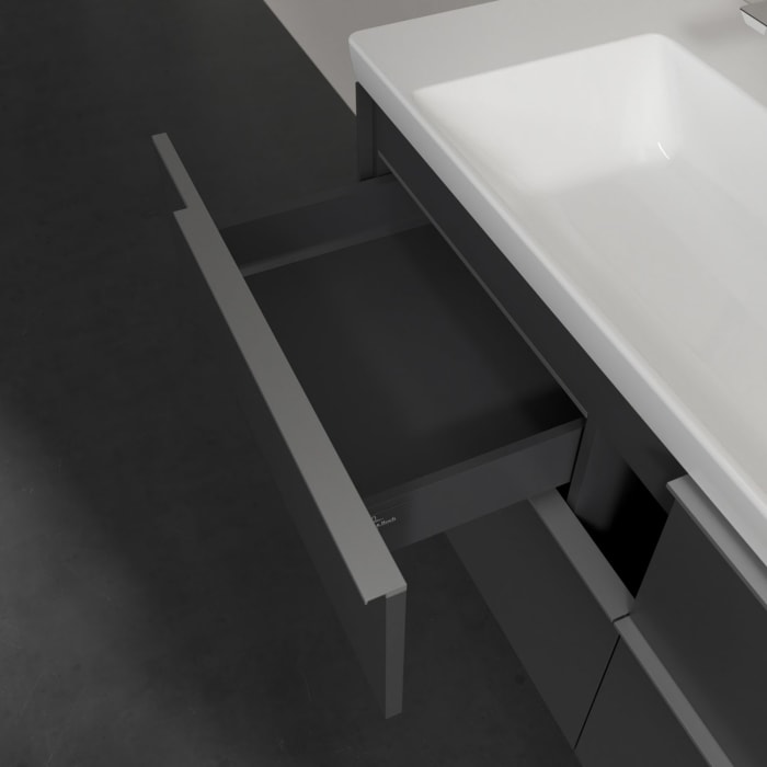 Villeroy & Boch Subway 3.0 Waschtischunterschrank 127,2 cm, 4 Auszüge, mit LED-Beleuchtung