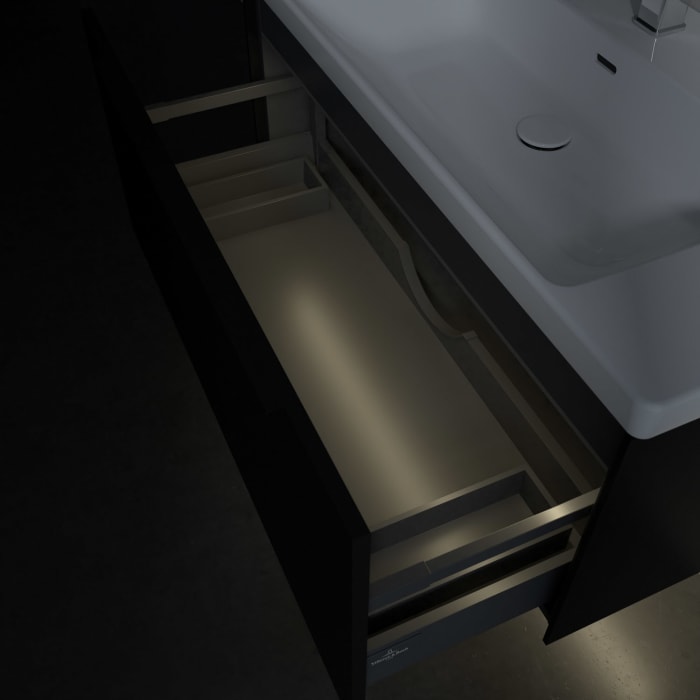 Villeroy & Boch Subway 3.0 Waschtischunterschrank 97,3 cm, 1 Auszug, mit LED-Beleuchtung