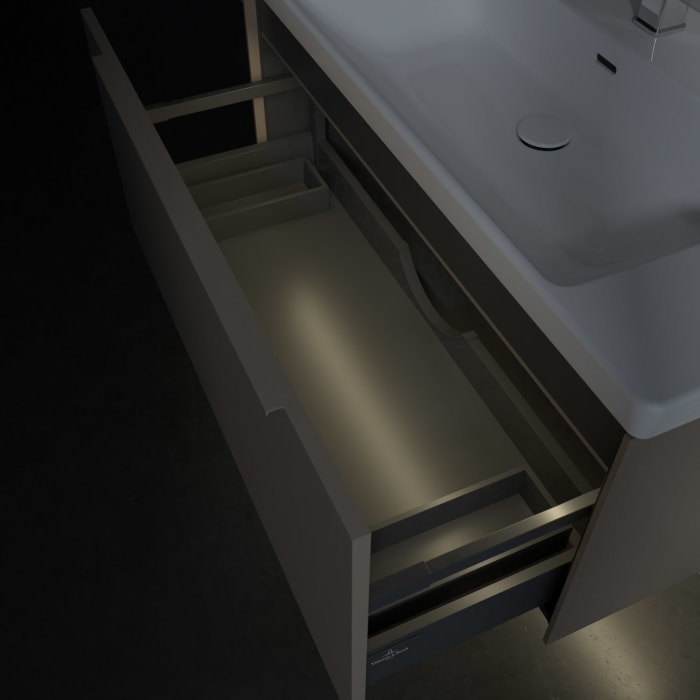 Villeroy & Boch Subway 3.0 Waschtischunterschrank 97,3 cm, 1 Auszug, mit LED-Beleuchtung