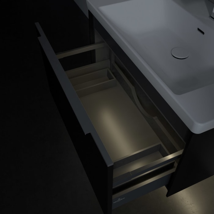 Villeroy & Boch Subway 3.0 Waschtischunterschrank 77,2 cm, 1 Auszug, mit LED-Beleuchtung