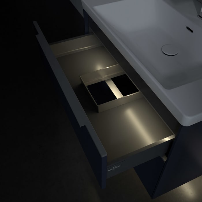 Villeroy & Boch Subway 3.0 Waschtischunterschrank 77,2 cm, 2 Auszüge, mit LED-Beleuchtung