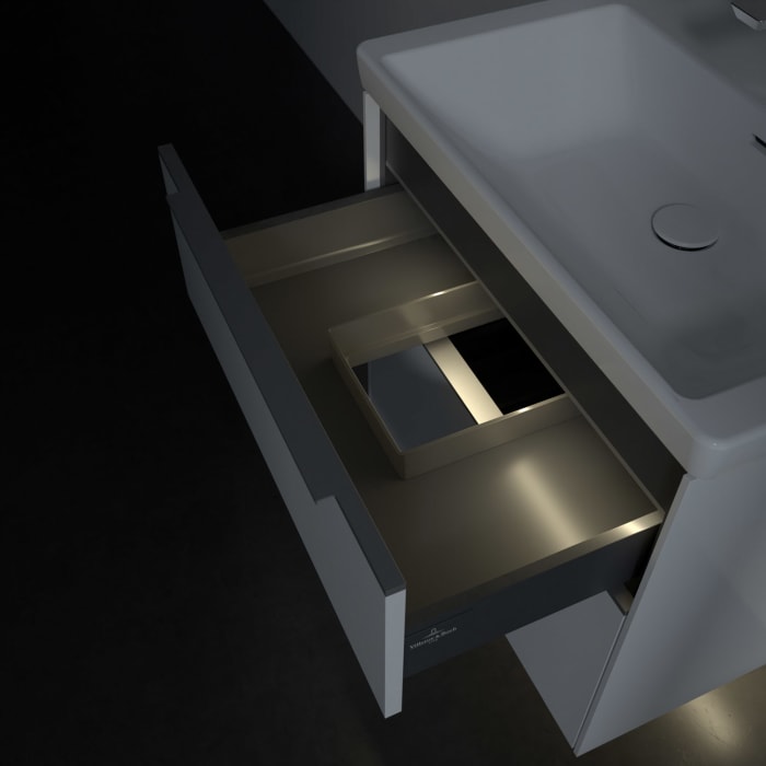 Villeroy & Boch Subway 3.0 Waschtischunterschrank 62,2 cm, 2 Auszüge, mit LED-Beleuchtung