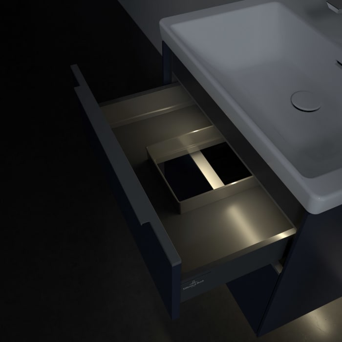 Villeroy & Boch Subway 3.0 Waschtischunterschrank 62,2 cm, 2 Auszüge, mit LED-Beleuchtung