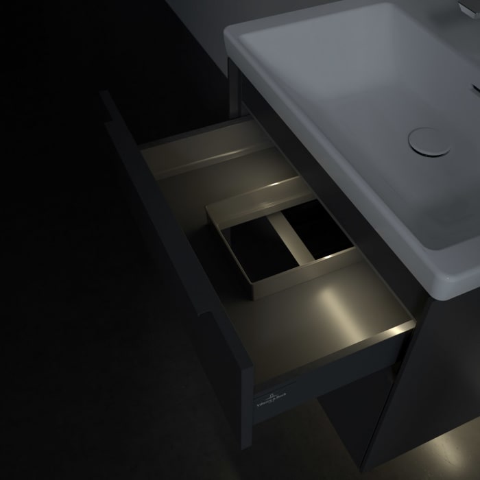 Villeroy & Boch Subway 3.0 Waschtischunterschrank 62,2 cm, 2 Auszüge, mit LED-Beleuchtung