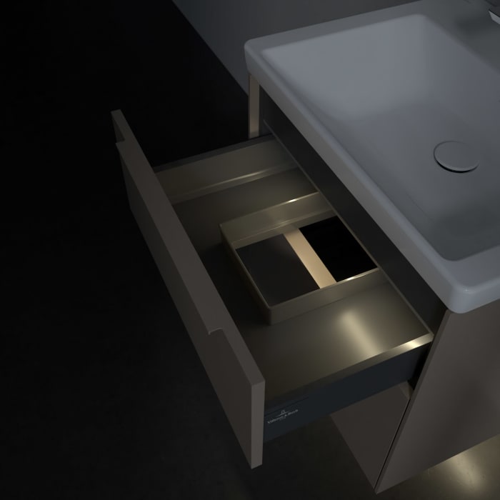 Villeroy & Boch Subway 3.0 Waschtischunterschrank 57,2 cm, 2 Auszüge, mit LED-Beleuchtung