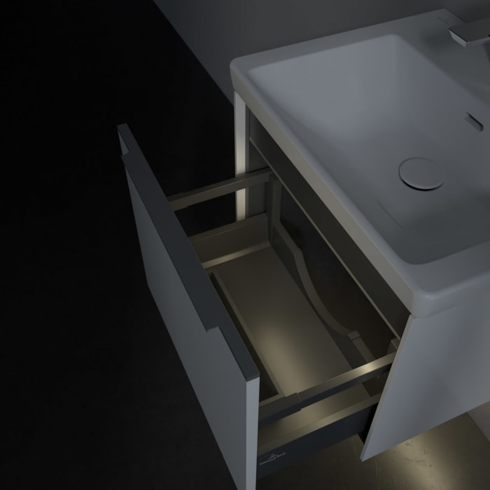 Villeroy & Boch Subway 3.0 Waschtischunterschrank 52,3 cm, 1 Auszug, mit LED-Beleuchtung