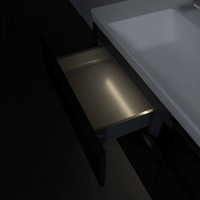 Villeroy & Boch Subway 3.0 Waschtischunterschrank 127,2 cm, 4 Auszüge, mit LED-Beleuchtung