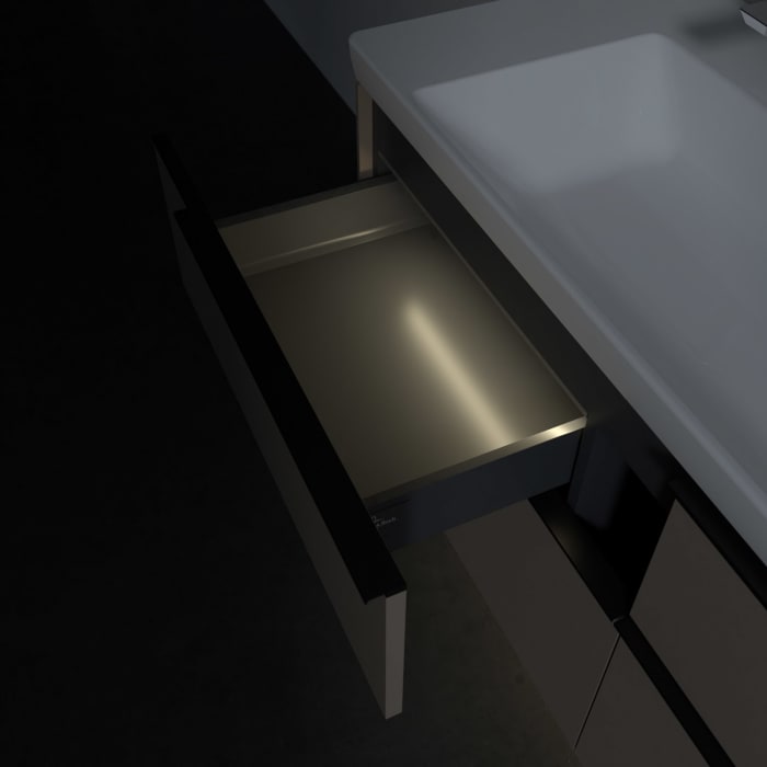 Villeroy & Boch Subway 3.0 Waschtischunterschrank 127,2 cm, 4 Auszüge, mit LED-Beleuchtung