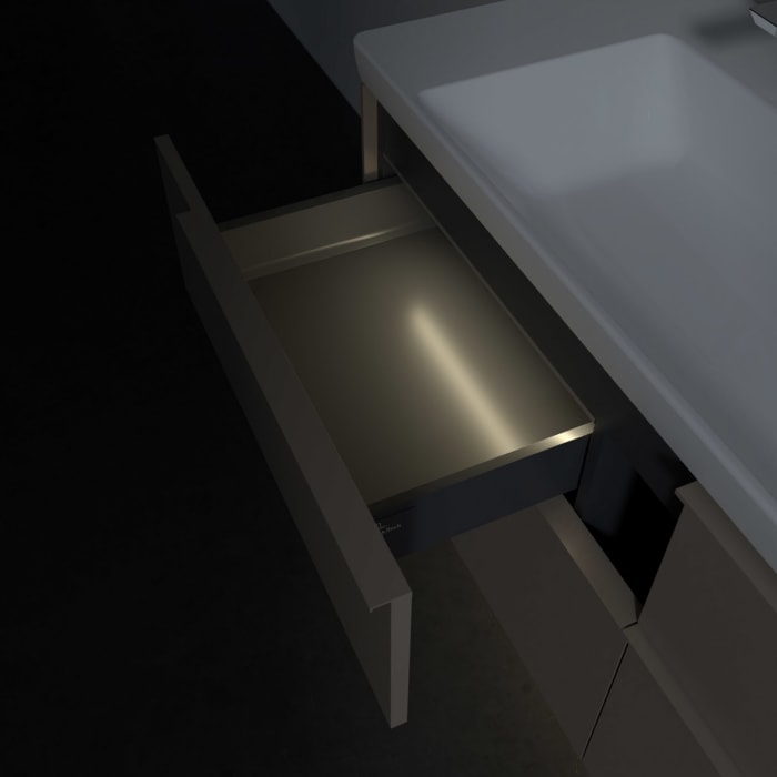 Villeroy & Boch Subway 3.0 Waschtischunterschrank 127,2 cm, 4 Auszüge, mit LED-Beleuchtung