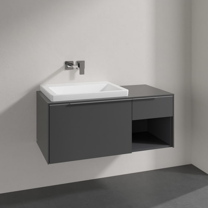 Villeroy & Boch Subway 3.0 Badmöbel-Set 100,1 cm, Waschbecken links mit CeramicPlus