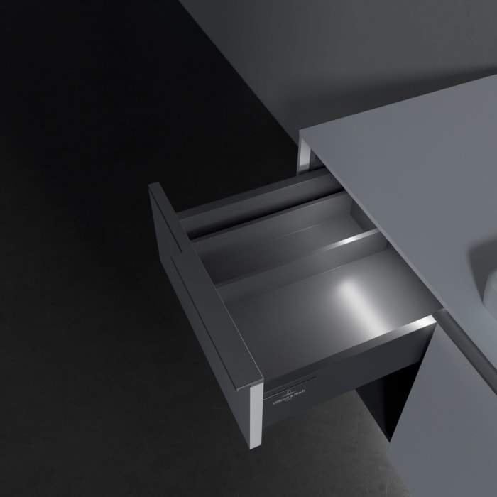 Villeroy & Boch Subway 3.0 Badmöbel-Set 100,1 cm mit Beleuchtung, Waschbecken rechts