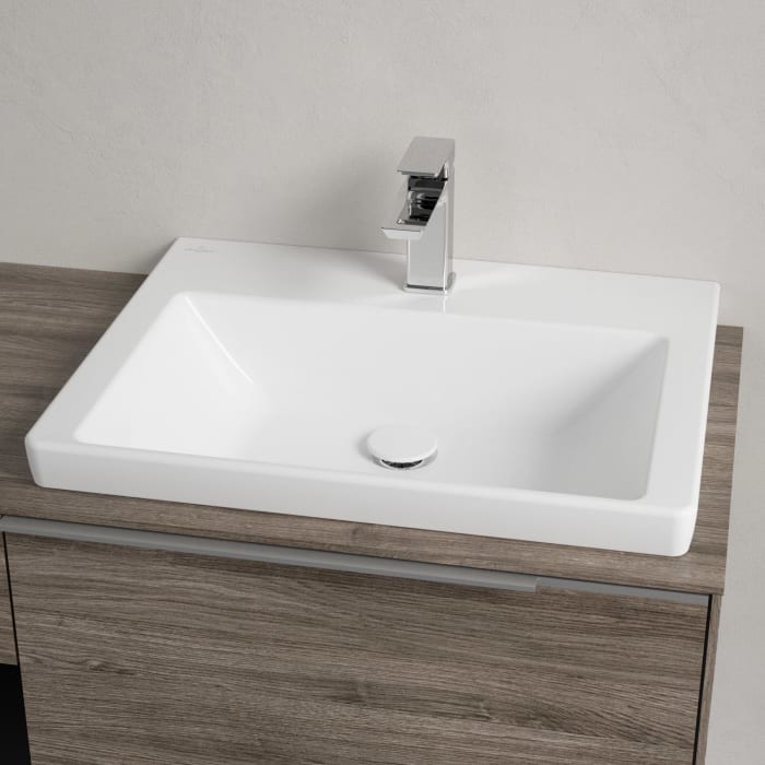 Villeroy & Boch Subway 3.0 Badmöbel-Set 100,1 cm mit Beleuchtung, Waschbecken rechts