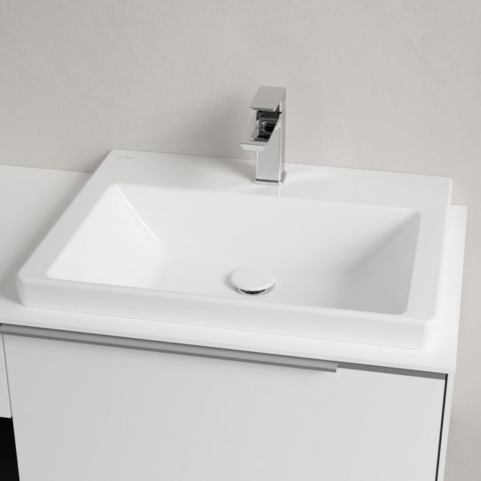 Villeroy & Boch Subway 3.0 Badmöbel-Set 100,1 cm mit Beleuchtung, Waschbecken rechts