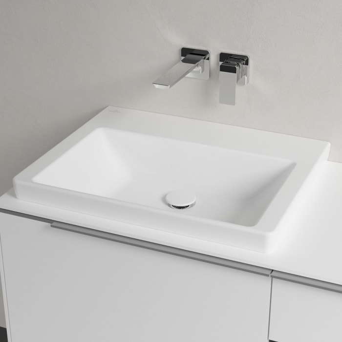 Villeroy & Boch Subway 3.0 Badmöbel-Set 100,1 cm mit Beleuchtung, Waschbecken links