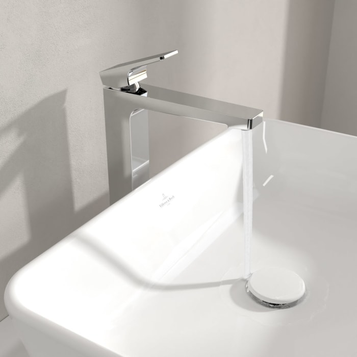 Villeroy & Boch Taro Einhebel-Waschtischarmatur erhöht mit Ablaufgarnitur