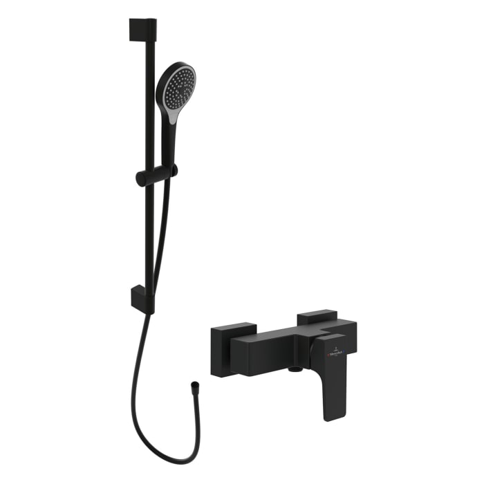 Villeroy & Boch Taro Duschgarnitur mit Brausestange, Handbrause und Aufputz-Duscharmatur