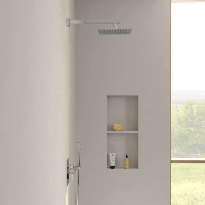 Villeroy & Boch Taro Duschsystem mit Brausehalter, Stabhandbrause und UP-Einhebel-Armatur