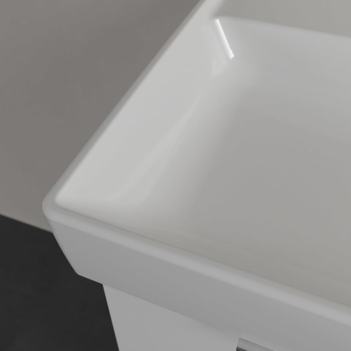 Villeroy & Boch Taro Waschtisch 120 cm mit CeramicPlus Beschichtung, 1 Hahnloch, ohne Überlauf