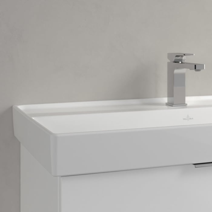 Villeroy & Boch Taro Waschtisch 100 cm mit CeramicPlus Beschichtung, 1 Hahnloch, ohne Überlauf