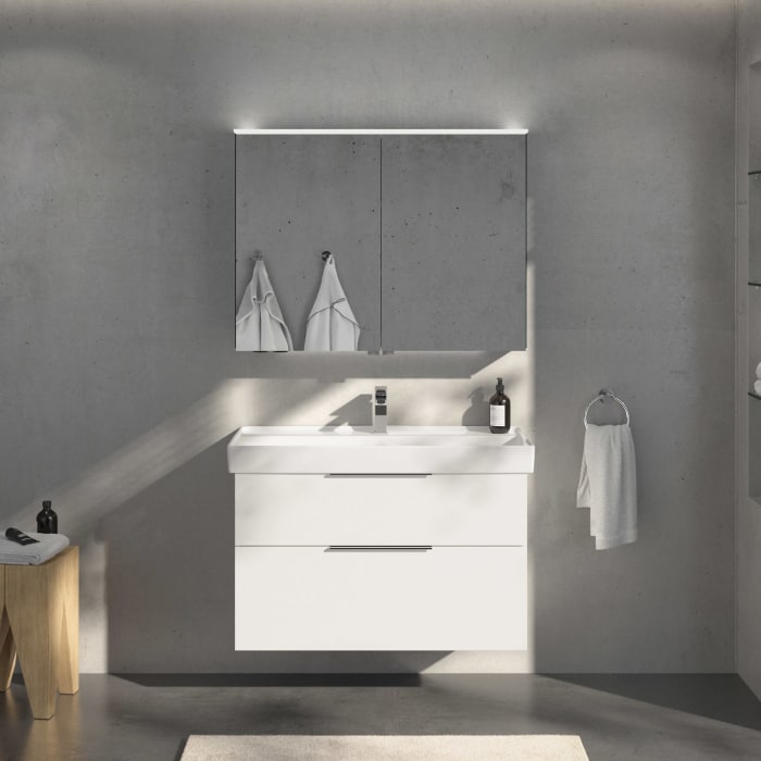 Villeroy & Boch Taro Waschtisch 100 cm mit CeramicPlus Beschichtung, 1 Hahnloch, ohne Überlauf