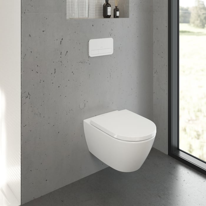Villeroy & Boch Taro Wand-WC Komplettset mit WC-Sitz Wrapover