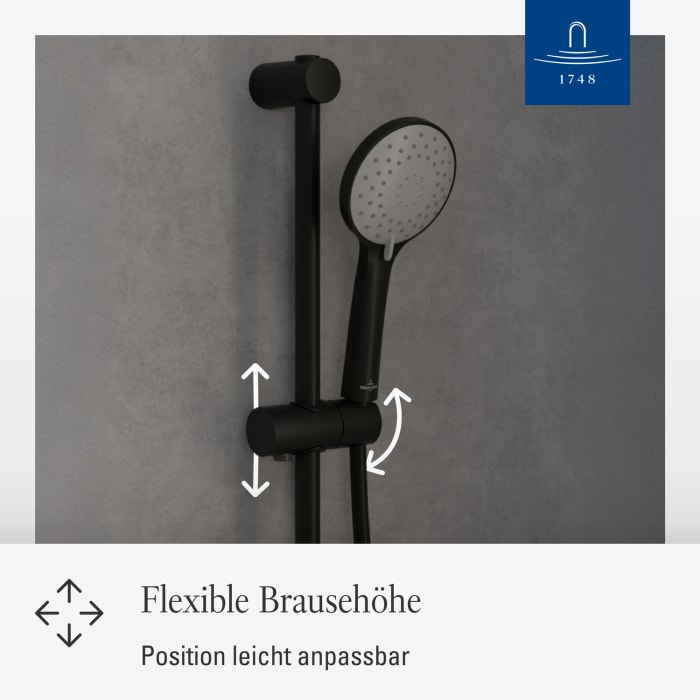 Villeroy & Boch Universal Showers Duschgarnitur mit drei Funktionen für Wandmontage