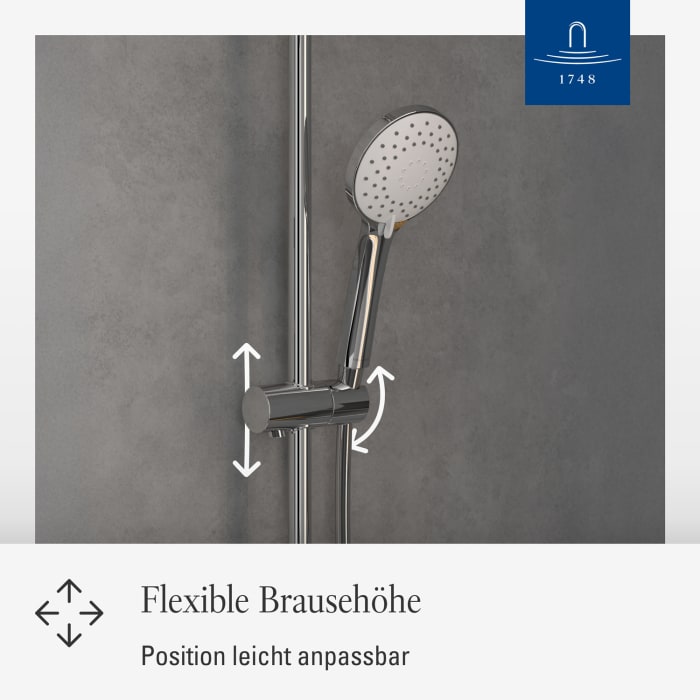 Villeroy & Boch Universal Showers Duschsystem mit drei Funktionen für Wandmontage